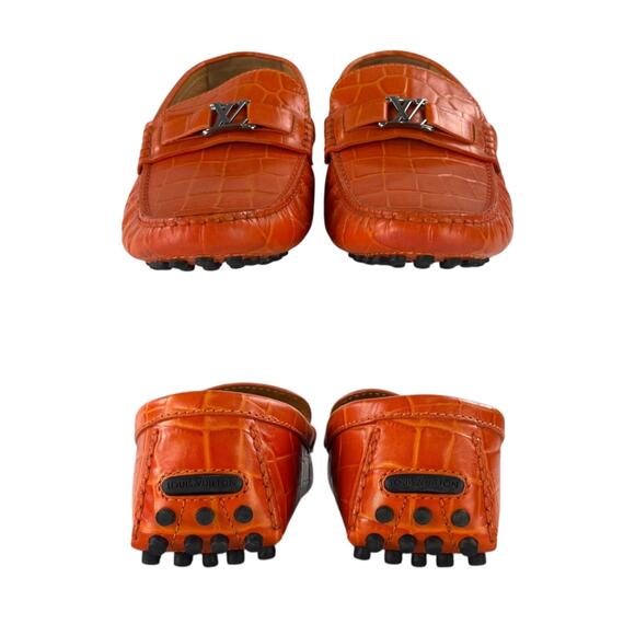 Louis Vuitton Croc-Embossed Loafers - Picture 5 of 7